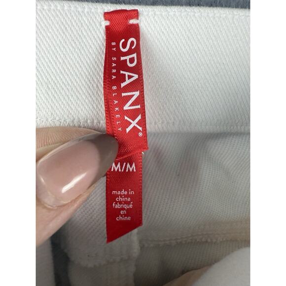 Spanx Jegging Women's Medium White Pull On Jeans Leggings Stretch Casual - Picture 4 of 6